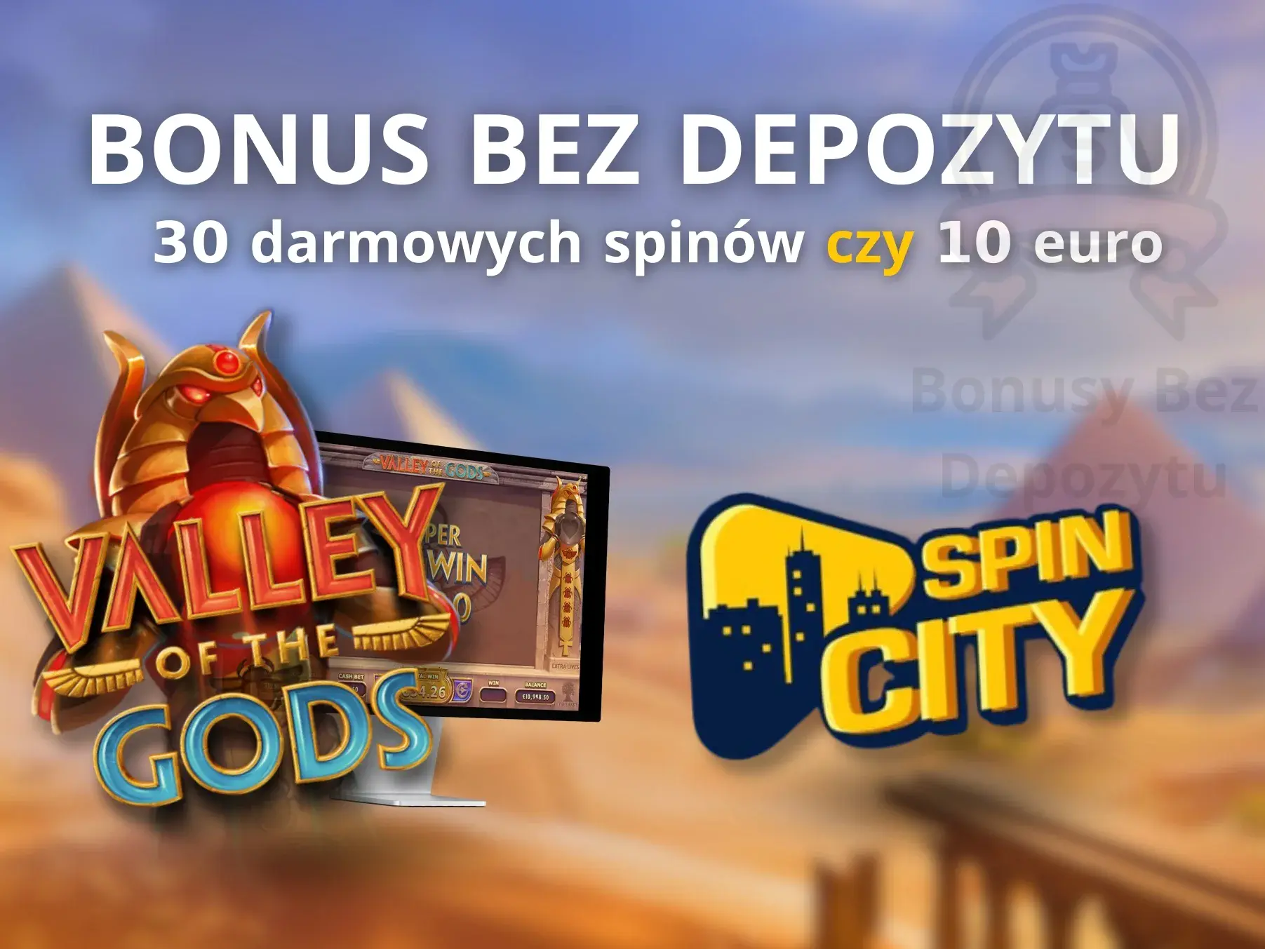 Spin City Bonus Bez Depozytu - Wizualizacja oferty